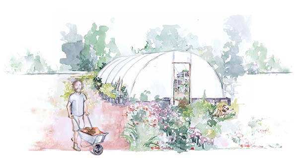 Reviving, renaturing and reloving the land. So nature can be restored, water can be held longer in the earth and animal and plant life will thrive.